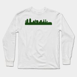 SAN DIEGO skyline in forest green Long Sleeve T-Shirt